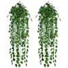 Ousuga Ghirlanda Di Edera Artificiale, 2 Pezzi, Vite Artificiale, Foglie Verdi, Piante Artificiali, Pianta Appesa, Per Casa, Cucina, Giardino, Ufficio, Matrimonio, Decorazione Murale
