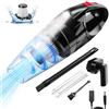 AutoBaBa Aspirabriciole Senza Fili Portatile, Aspirapolvere Auto Potente 9000PA, 0.4L, Aspirapolvere Senza Fili Potente Ricaricabile con Luce LED, 25 Minuti di Lavoro, Mini Aspirapolvere per Auto, Casa,Ufficio