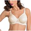 SIELEI SIèLEI, Reggiseno Francese con Ferretto, Realizzato in Microfibra Compatta e Contenitiva, Coppe Foderate in Cotone, Spalline Regolabili, Designed in Italy, Color Bianco, Taglia 6D