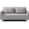 EVERGREENWEB MATERASSI & BEDS EVERGREENWEB - Divano letto 2 posti con Materasso Matrimoniale 160x190 Waterfoam Ortopedico Prontoletto Rivestimento sfoderabile, lavabile color Grigio - Braccioli Slim con Cuscini - Edith