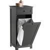 SoBuy Mobile porta biancheria per bagno con cassetto e cesto Portabiancheria Biancheria sporca L40*P38*A90cm BZR73-DG