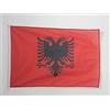 AZ FLAG Bandiera Nautica Albania 150x90 cm Poliestere Mesh Anelli Plastica | Uso esterno e nautico bandiera nautica albanese Shqipëri resistente alle intemperie con doppie cuciture e bordi rinforzati