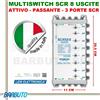 LEM ELETTRONICA MULTISWITCH SCR IBRIDO A 8 USCITE INDIPENDENTI SCX53-8 PASSANTE-LEM ART. SCX53/8
