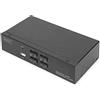 Digitus Switch KVM HDMI KVM DIGITUS a 2 porte - Display singolo - UHD 4K - Porte USB/Aud