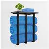 Whimsii Portasciugamani da parete con ripiano, contenitore per asciugamani da bagno per asciugamani arrotolati, organizer perfetto per piccoli bagni, 3 robuste barre di ferro e supporta un peso di 25 kg
