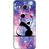 DiaryTown Cover per Samsung Galaxy J7 2016 Silicone Morbida, Nero Cover Samsung J7 2016 Custodia con Disegni Animale Case Sottile TPU Antiurto Bumper Cellulare Protettiva Cover, Panda