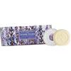 Saponificio Artigianale Fiorentino Sapone alla lavanda, forma rotonda, 3 pezzi ognuno da 100 g, sapone fatto a mano di Fiorentino (etichetta in lingua italiana non garantita)