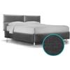 BiBi Relax | Sommier Matrimoniale Contenitore, Con 4 Pannelli Testata, Tessuto Idrorepellente, 160 x 190 cm, Colore Grigio, Made in Italy