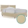 BiBi Relax | Sommier Piazza e Mezza Contenitore, Con 4 Pannelli Testata, Tessuto Ecopelle, 120 x 190 cm, Colore Beige, Made in Italy