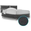 BiBi Relax | Sommier Piazza e Mezza Contenitore, Con 4 Pannelli Testata, Tessuto Idrorepellente, 120 x 190 cm, Colore Grigio, Made in Italy