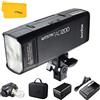 Godox AD200 TTL Pocket Flash, 200W 2.4G 1/8000s HSS Speedlite con Batteria al Litio 2900mAh, 500 Flash a Piena Potenza, 0.01-2.1s Tempo di Ricarica per Fotocamera Canon Nikon Sony