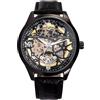 SIBOSUN Uomo Orologio Meccanico Automatico Impermeabile Sport Orologio Analogico Digitale Uomo Cinturino in Pelle Nero