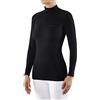 FALKE SK Impulse, Maglie termiche Donna, Sintetico, Nero (Black 3000), L pacco da 1