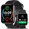 TOUCHELEX Smart Watch Uomo Donna-risposta fare chiamate risposta rapida controllo dell'intelligenza artificiale,1,83per iPhone,Samsung,telefoni Android,compatibile con lo smart watch IP68 (Nero)