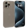 doupi Ultra Slim Custodia compatibile con iPhone 15 Pro (6,1 pollici) - Finitura Opaca, Ricarica Wireless Supportata, Cover Protettiva Super Sottile, Grigio