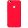 cuzz Cover per Huawei P8 Lite (2017)+(1 Pezzi Proteggi Schermo in Vetro Temperato)Colore Solido Premium Flessibile Silicone TPU Custodia Sottile Ultra-Luce Antiscivolo Anti-Shock Housse(Rosso)
