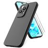 Vansdon Cover Compatibile con Honor 200 Lite, 2 Pellicola Protettiva in Vetro Temperato, Gomma Gel di Silicone Liquida Antiurto Custodia - Nero
