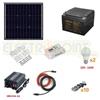 KIT FOTOVOLTAICO A ISOLA DA 50W CON INVERTER ONDA RICOSTRUITA DA 150W