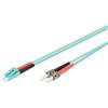 DIGITUS DK-2531-01/3 - Cavo In Fibra Ottica OM3 - 1 m - da LC a ST - Duplex - 1/10/40/100 Gbit/s - Cavo LAN In Fibra Ottica Multimodale MM - Tipo Di Fibra: 50/125 µ - Turchese (Aqua)