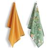 osama home GUZZINI - Strofinacci Cucina Cotone e Lino Morbidi Assorbenti, Set con 2 Canovacci Cucina Accessori Utili x la Casa Traspiranti Resistenti Freschi, Accessori Cucina con Gancetto Lavabili a 40° e Stiro