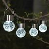 GIGALUMI Confezione da 4 luci solari da appendere, a LED, bianche, impermeabili, con manico, per giardino, cortile, patio, prato