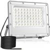 Fosingut Faretto LED da Esterno,50W Faretti LED Esterno,Super luminoso 5000LM Fari di Sicurezza,72 LEDs 6500K Interni ed Estero Luci Faro per Giardino, Corridoio, Officina, Stadio, Parco