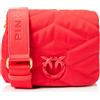 Pinko Love Click Puff Baby Recycled Nylon Puzzle Quilt, Borsa Donna, R30b_rosso-block Color, Taglia unica