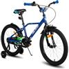 HILAND, bicicletta per bambini da 20 pollici, 6 7 8 9 10 anni, con ruote di supporto, freno a mano e freno a contropedale, blu
