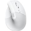 Logitech Lift Mouse Ergonomico Verticale, Senza Fili, Ricevitore Bluetooth o Logi Bolt USB, Clic Silenziosi, 4 Tasti, Compatibile con Windows / macOS / iPadOS, Laptop, PC - Bianco