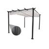 michele sogari GAZEBO PERGOLA 3X3 ALLUMINIO CON TELO RETRATTILE SCORREVOLE GIARDINO