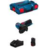 Bosch Powertools Smerigliatrice BOSCH GWS 12V-76 (1 x 3,0 Ah + GAL12V-40 + L-Boxx 102)