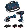 BOSCH Kit BK2017BAG (GSB 18V-90 C + GWS 18V-7 + 2 x 5,0 Ah + GAL18V-40 + HDBAG)