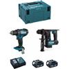 MAKITA Kit 18V MSL2P2 (DHR171 + DDF482 + 2 x 5,0 Ah + DC18RC + MAKPAC 3)