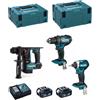 MAKITA Kit 18V MSL3P2 (DHR171 + DDF482 + DTD154 + 2 x 5,0 Ah + DC18RC + MAKPAC 2