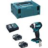 Makita Avvitatore ad Impulsi MAKITA DTD154RTJ (2 x 5,0 Ah + DC18RC + MAKPAC 2)