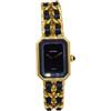 CHANEL Pre-Owned - Première 26mm Pre-owned 1987 - Donna - placcatura in oro/pelle - Taglia unica - Nero