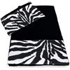 Tex family Set Asciugamani Spugna 1+1 Viso e ospite ZEBRATO Bianco Nero