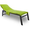 BIANCHERIAWEB Telo Mare Lettino in Spugna Tinta Unita con Tasche Modello Pool&Beach Lettino Verde Acido