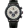 CITIZEN Orologio Uomo Citizen Eco Drive Aviator Cronografo Pelle Bianco CA4476-19X