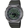 Casio Orologio Uomo Casio G-Shock Acciaio Brunito Lucido Gomma Verde GM-2100B-3AER