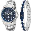 MASERATI SUCCESSO R8851121016 OROLOGIO + BRACCIALE ACCIAIO LIST. 279€ SOTTOCOSTO