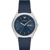 EMPORIO ARMANI Orologio Uomo Emporio Armani Classic Cinturino Pelle Blu Fondo Blu AR1978