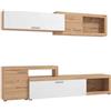 MIlani Home BILLIE - parete attrezzata quattro ante moderna minimal in legno