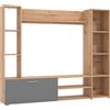MIlani Home KRISTIE - parete attrezzata soggiorno un anta moderna minimal in legno