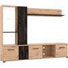 MIlani Home PAULIE - parete attrezzata soggiorno quattro ante moderna minimal in legno