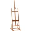 HOMCOM Vinsetto Cavalletto da Pittore Regolabile in Legno di Faggio con Vano Contenitore, 53x50.5x171-230cm|Aosom