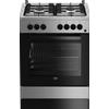 Beko FSS61DXMM - Cucina libera installazione a gas 4 bruciatori Forno elettrico/statico 60cm Classe A acciaio Inox