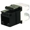Solarix SXKJ-5E-UTP-BK. Keystone nero non schermato Cat 5E classe E con taglio trapezoidale.