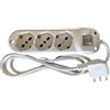 Faeg FG19803. Multipresa 3 prese schuko bipasso 2P+T 10/16A spina 2P+T 16A + int. 2P luminoso IP20