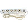 Faeg FG19805. Multipresa 5 prese schuko bipasso 2P+T 10/16A spina 2P+T 16A + int. 2P luminoso IP20